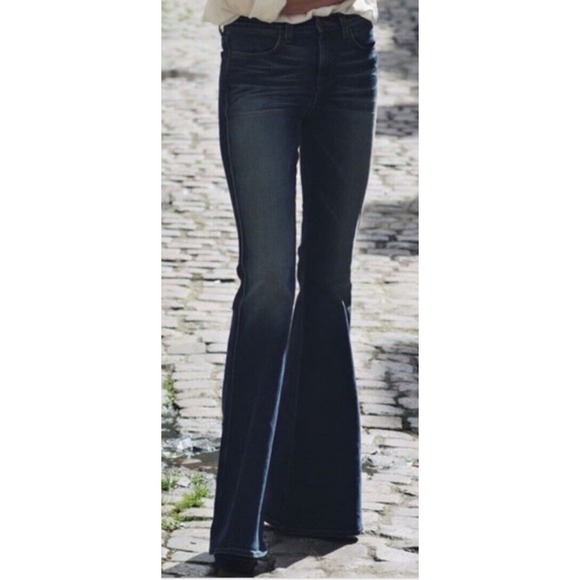 J Brand Kiki High Rise Flare Jeans Pure Dark Blue High Waisted Retro Womens 25 - Picture 12 of 12